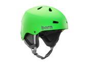 Bern 2016 17 Men s Macon Team EPS Winter Snow Helmet w Earflaps Matte Neon Green w Earflaps M