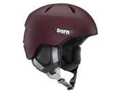 Bern 2016 17 Men s Weston EPS Winter Snow Helmet w Earflaps Matte Oxblood Red w Black Liner L XL