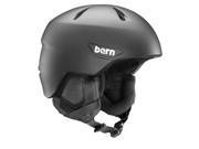 Bern 2016 17 Men s Weston EPS Winter Snow Helmet w Earflaps Matte Black w Black Liner S M