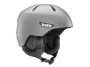 Bern 2016 17 Men s Weston EPS Winter Snow Helmet w Earflaps Matte Grey w Black Liner L XL