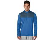 Adidas Golf 2017 Men s ClimaWarm Novelty 1 4 Zip Long Sleeve Layering Sweatshirt Ray Blue M