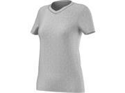Adidas Outdoor 2015 Women s Ultimate Short Sleeve V Neck Training Shirt Med Grey Heather Matte Silver S