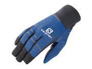 Salomon 2016 17 Race Windstopper Gloves Black Blue Yonder M