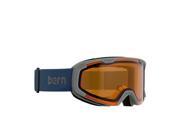 Bern 2016 17 Brewster Kids X Small Frame Winter Snow Goggles Grey Navy Blue Goggle w Orange Light Mirror Lens