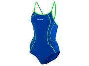 Orca 2015 Women s Core One Piece Swimming Suit Blue Sky Poppy Green M 12