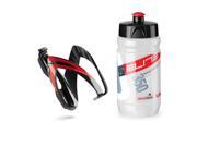 Elite CEO Bicycle Water Bottle Cage Corsetta Bottle Kit Black Red Clear