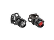 M Wave Apollo Mini A Headlight Taillight Set Black and Red Universal Fit
