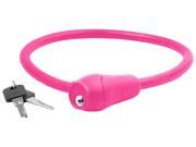 M Wave S12.6 Silicone 2 feet by 12 mm Bike Lock Pink