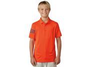 Adidas Golf 2017 Junior s ClimaCool 3 Stripe Short Sleeve Polo Shirt Energy L