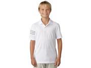 Adidas Golf 2017 Junior s ClimaCool 3 Stripe Short Sleeve Polo Shirt White S