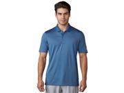 Adidas Golf 2017 Men s 2 Color Merch Stripe Short Sleeve Polo Shirt Core Blue Mid Grey M