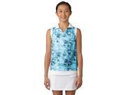 Adidas Golf 2017 Girl s Printed Sleeveless Polo Shirt Night Sky S