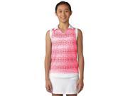 Adidas Golf 2017 Girl s Printed Sleeveless Polo Shirt Core Pink L