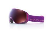 Native Eyewear 2017 Upslope Ski Goggle Purple Totem Frame Blue Mirror Lens 408 640 002