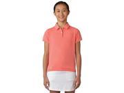 Adidas Golf 2017 Girl s Essential Short Sleeve Polo Shirt Easy Coral Heather M