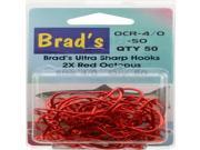 Brad s Killer Fishing Gear Red Hook 50 Pack Size 4 0 OCR 4 0 50