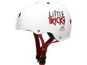 Triple Eight Lil Tricky Jr V2 Dual Certified Kids Youth Bicycle Skate Helmet with EPS Liner White Glossy One Size