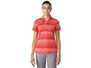Adidas Golf 2017 Women s 3 Stripe Novelty Short Sleeve Polo Shirt Core Red L