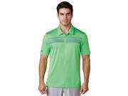 Adidas Golf 2017 Men s ClimaCool Chest Print Short Sleeve Polo Shirt Solar Lime St Dark Slate L