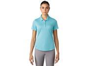 Adidas Golf 2017 Women s MicroDot Short Sleeve Polo Shirt Blue Glow S