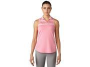 Adidas Golf 2017 Women s Merch Print Sleeveless Polo Shirt Easy Pink L