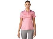 Adidas Golf 2017 Women s Merch Stripe Short Sleeve Polo Shirt Easy Pink Heather XS