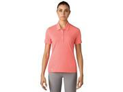 Adidas Golf 2017 Women s Essentials Cotton Hand Short Sleeve Polo Shirt Easy Coral Heather XS
