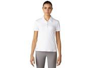 Adidas Golf 2017 Women s Essentials 3 Stripes Short Sleeve Polo Shirt White L