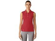 Adidas Golf 2017 Women s Essentials Cotton Hand Sleeveless Polo Shirt Core Red XS