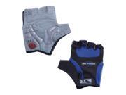 M Wave Gel Touch Cycling Gloves Black Blue Large