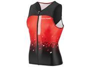 Louis Garneau 2017 Men s Tri Course Sleeveless Triathlon Jersey 1020901 BLACK FLAME CARMIN XL