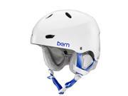 Bern 2016 17 Women s Brighton Thin Shell EPS Winter Snow Helmet w Liner Gloss White w Grey Liner XS S
