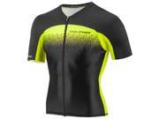 Louis Garneau 2017 Men s Tri Course M 2 Triathlon Short Sleeve Jersey 1020903 BLACK BRIGHT YELLOW M