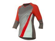 Pearl Izumi 2017 Women s Launch 3 4 Sleeve Cycling Jersey 19221704 POPPY RED MIST GREEN FRACTURE L