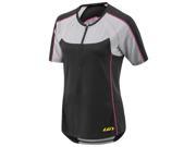 Louis Garneau 2017 Women s Icefit Zip T Short Sleeve Cycling Jersey 1020890 BLACK GRAY S