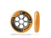 K2 2016 90 mm Inline Skate Wheel 4 Pack 85A I1504020010 Orange