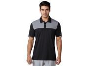 Adidas Golf 2017 Men s ClimaChill Heather Block Competition Short Sleeve Polo Shirt Black S