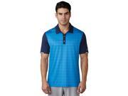 Adidas Golf 2017 Men s ClimaChill Chevron Print Short Sleeve Polo Shirt St Dark Slate Joy Blue St Dark Slate M