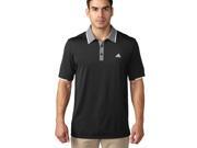 Adidas Golf 2017 Men s ClimaCool Branded Performance Short Sleeve Polo Shirt Black Vista Grey L