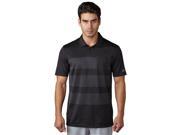 Adidas Golf 2017 Men s ClimaCool Engineered Heather Stripe Short Sleeve Polo Shirt Black 2XL