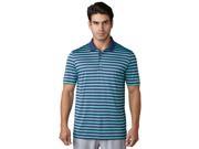 Adidas Golf 2017 Men s Club Merch Stripe Short Sleeve Polo Shirt St Dark Slate Joy Blue Solar Lime M