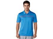 Adidas Golf 2017 Men s ClimaCool Chest Print Short Sleeve Polo Shirt Blast Blue St Dark Slate S