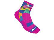 Sugoi 2017 RSR Quarter Sock Printed Geo Road Map L