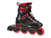Roller Derby Stinger 5.2 Adjustable Boy s Inline Skates I141B Black Red Small 12 2