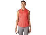 Adidas Golf 2017 Women s MicroDot Sleeveless Polo Shirt Core Red Easy Blue M