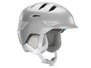 Bern 2016 17 Women s Hepburn Zipmold Winter Snow Helmet w Liner Satin Delphin Grey w Grey Liner M L