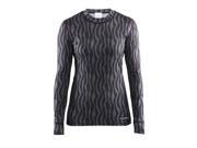 Craft Women s Mix and Match Long Sleeve Base Layer 1904508 Black Wave Stripe S