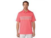 Ashworth 2017 Men s Stretch Pique 2 Tone Chest Stripe Short Sleeve Polo Shirt Pink Jasper 2XL