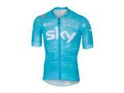 Castelli 2017 Men s Team Sky Climbers 2.0 Short Sleeve Cycling Jersey V4007002 Sky Blue M