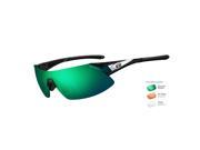 Tifosi Optics Podium XC Interchangeable Lens Sunglasses Clarion Black White Frame Clarion Green AC Red Clear